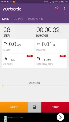 Runtastic Pedometer android App screenshot 2